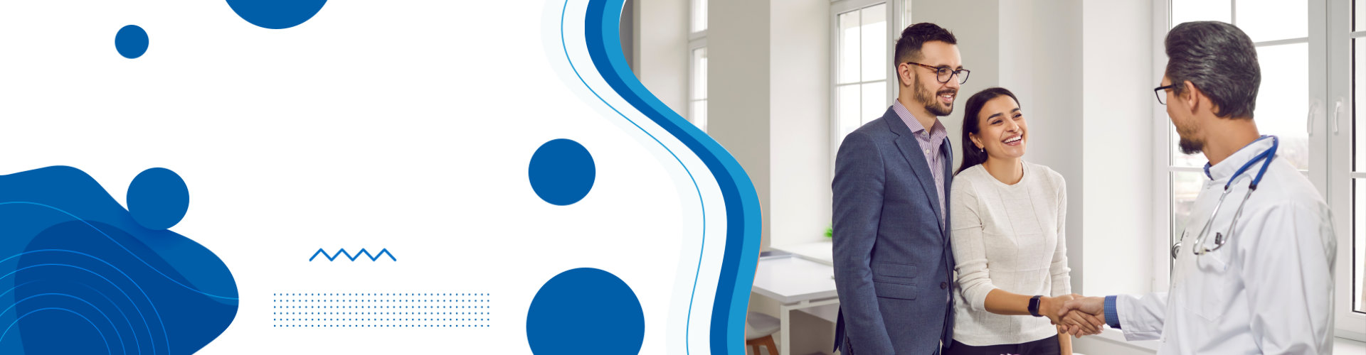 a doctor talking to his couple patient